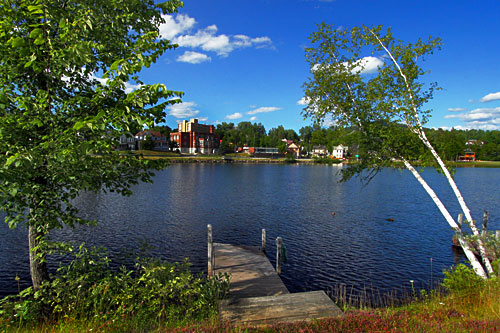 Saranac-Lake Lake Flower in the village of Saranac Lake