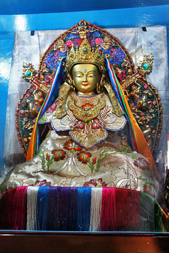 Pokhara-Shree-Gaden-Dhargay Ling Monastery2 Ancient Buddha statue carried out of Tibet during the war with China in 1959 now graces the altar at Shree Gaden Dhargay Ling Monastery