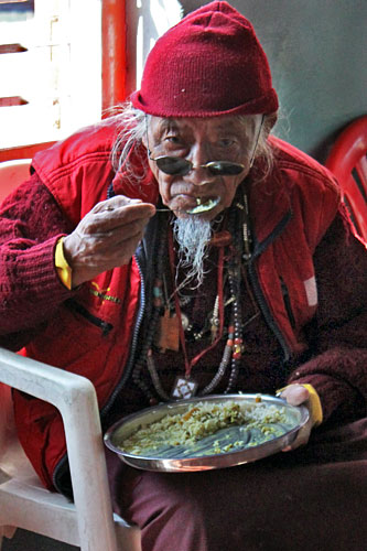 Pokhara-Tashiling-Tibetan-Refugee-Settlement-Human-Rights-Day1 Tibetan man at International Human Rights Day Celebration at Tashiling Tibetan refugee settlement in Pokhara, Nepal