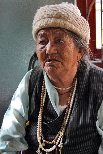 Pokhara-Tashiling-Tibetan-Refugee-Settlement-Human-Rights-Day4 Tibetan woman at International Human Rights Day Celebration at Tashiling Tibetan refugee settlement in Pokhara, Nepal