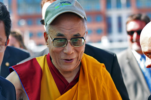 07-Dalai-Lama-at-Anacostia1 Dalai Lama arrives at Yard Park in Washington DC to pour blessed sands from dissoved Kalachakra mandala into Anacostia River