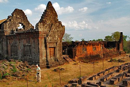 1Vat-Phou-Ruins11 Vat Phou palace on the valley floor, highlight of the Four Thousand Islands cruise, is currently being restored by a team of Indian archeologists